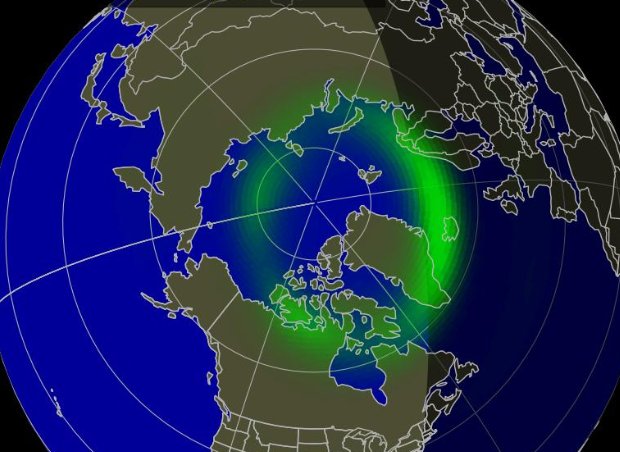 Previsione aurora boreale NOAA