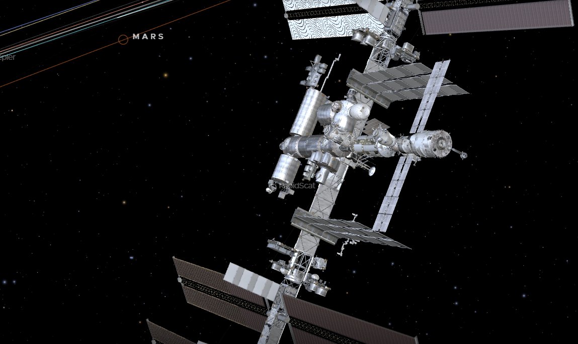 Stazione Spaziale Internazionale, vista da NASA Eyes on the Solar System